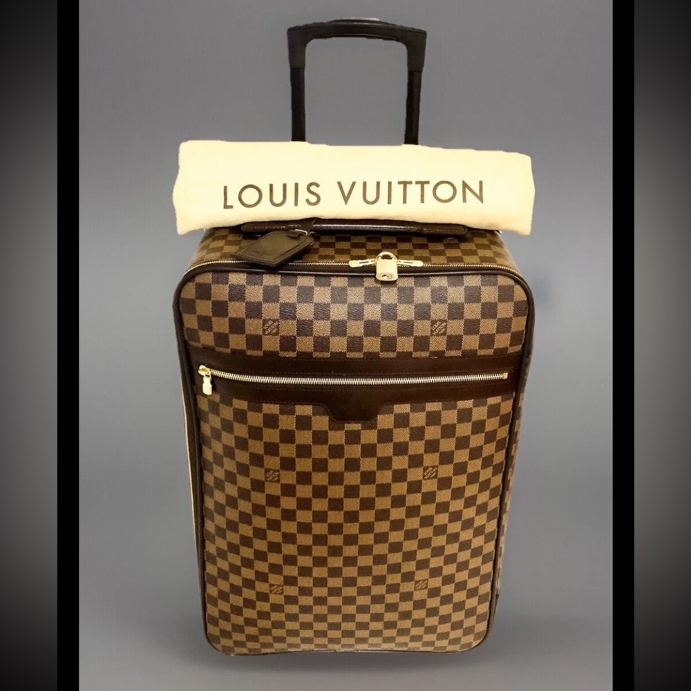 Louis Vuitton Pegase 55 Suitcase Bag Damier Ebene w/ Tag Dust-bag Lock 🛍️